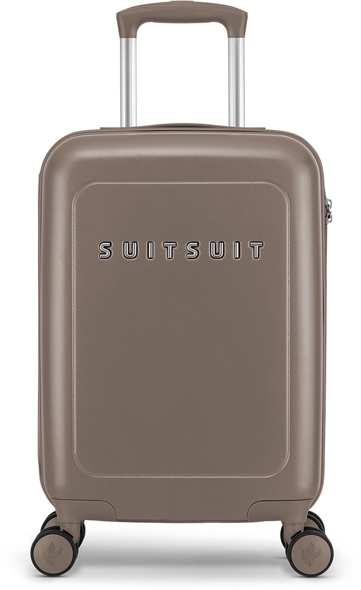 SUITSUIT Handbagage koffer 55x35x20 - Handbagage trolley - Lichtgewicht koffer - Reiskoffer - Veilig TSA cijferslot - Natura koffer Plaza Taupe - Bruin