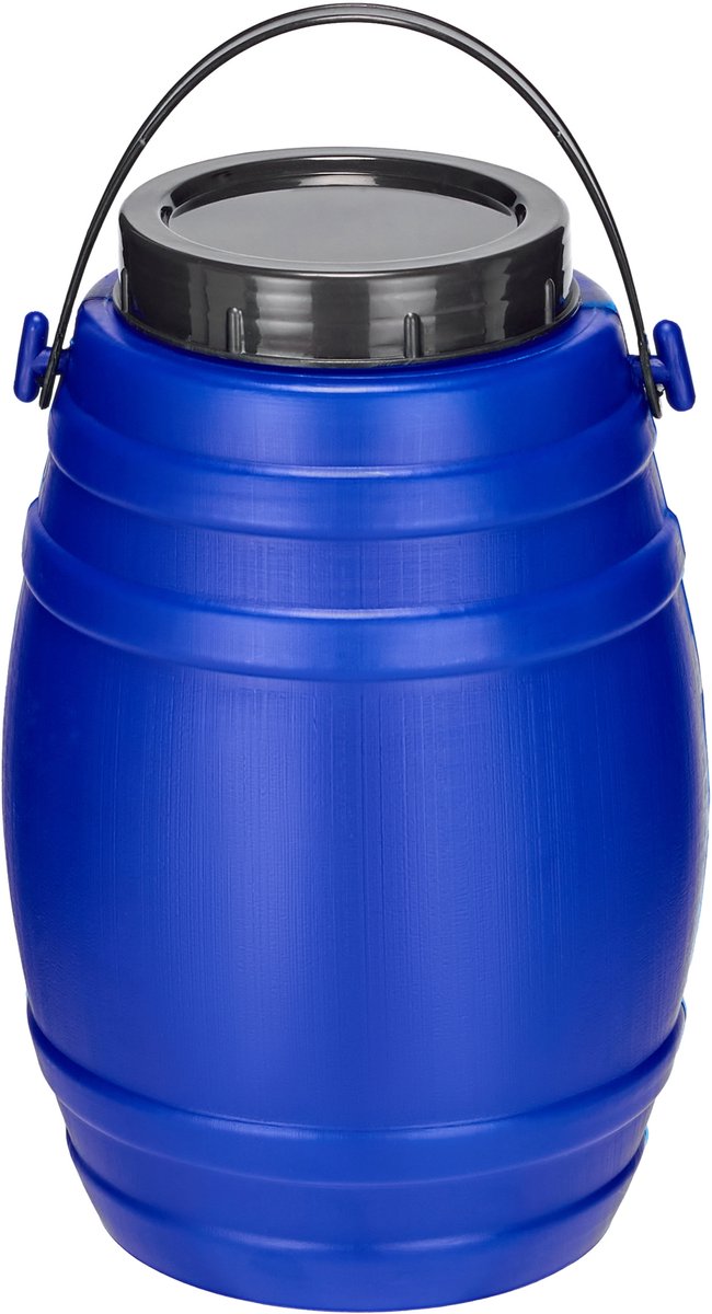 Garronda 4l Kunststof Trommel Met Deksel - Vat - HDPE - Voedselvat – Blauw - GD-STE-BarrelT