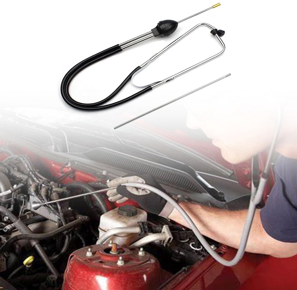 Professionele Motor Diagnose Stethoscoop voor Auto en Werkplaats | Nauwkeurige Geluidsdetectie