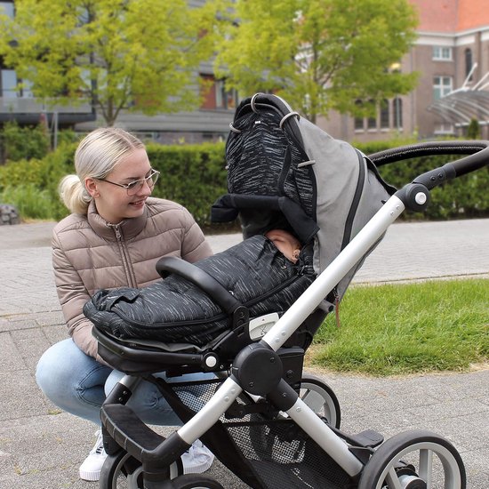 Universele Voetenzak Baby 0-9 Maanden - Waterdicht en Winddicht - Zilver Stardust van Universele — afbeelding 3