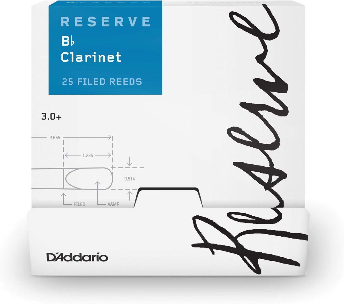 Klarinet Rietjes Bes B-plat, Doorsnede 3.5, Voordeelverpakking 25 Stuks