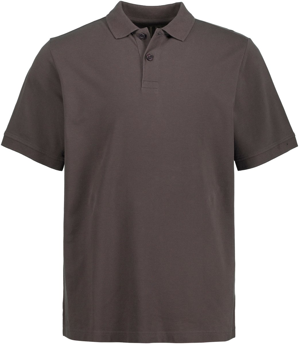 JP 1880 - Heren - Poloshirt basic halflange mouwen piqué - Grafietgrijs - Maat XXL
