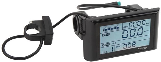 Elektrische Fiets LED Power Display Paneel Elektrische Fiets Modificatie Display Meter met Waterdichte 5P Stekker voor 22.2mm Stuur(#1
