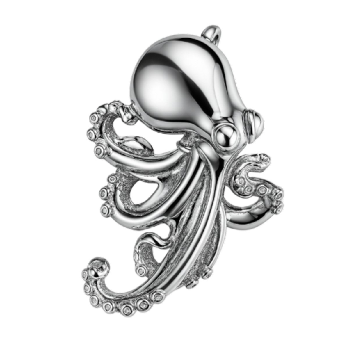 Zilveren reuze Octopus groot kettinghanger