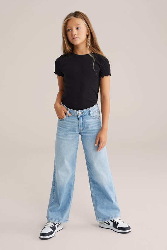 T-shirts côtelés WE Fashion Filles , lot de 2