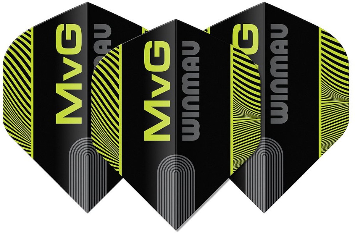Winmau Michael van Gerwen Prism Delta Black Green MVG - Dart Flights