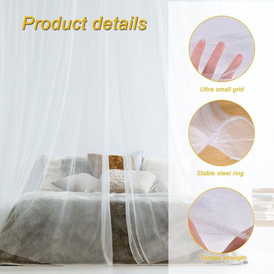 Sekey uggennet voor een/tweepersoonsbed, uggennet, esh insectennet