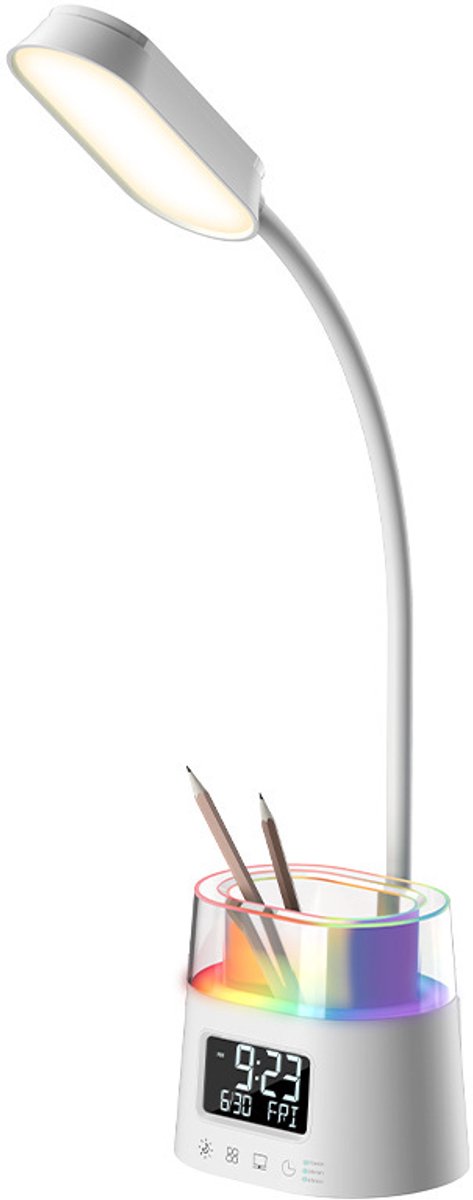 Eenvoudige en multifunctionele oogbeschermende leeslamp met pennenhouder, eeuwigdurende ka