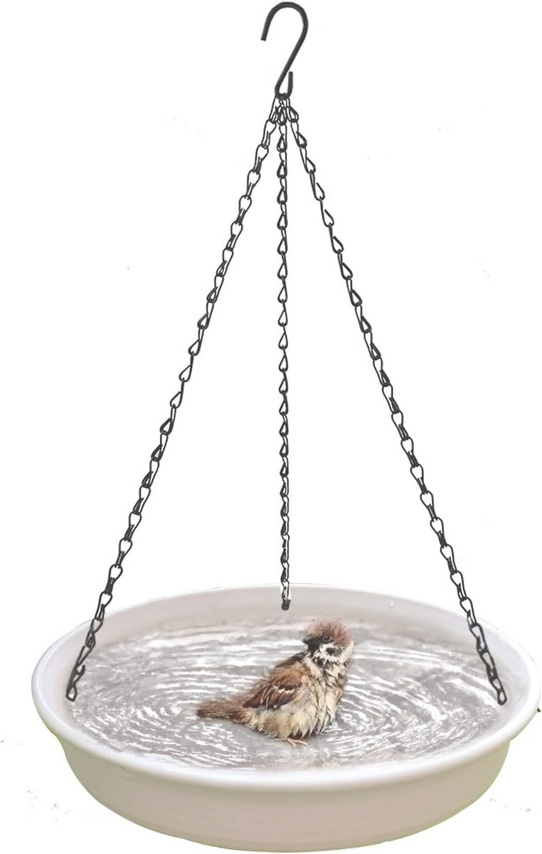 Hangend Vogelbad 12 Inch - Vogeldrinken en Voederbak met Haak en Ketting voor Tuin en Patio