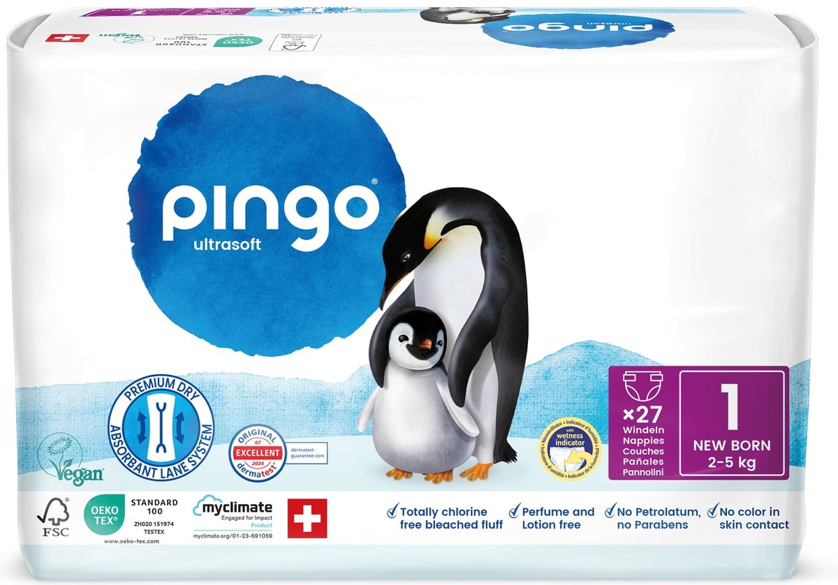 Pingo Ecologische Luiers Maat 1