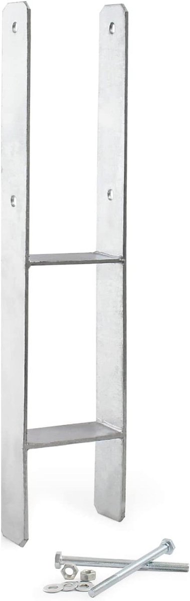 Paaldrager 71x600 mm H-anker Koolstofstaal met Boorgaten voor Buiten