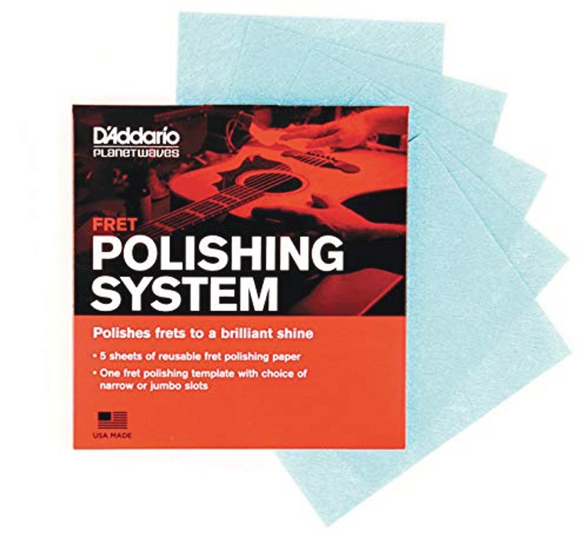 Fret Polishing System met 5 Polijstdoeken - Blauw