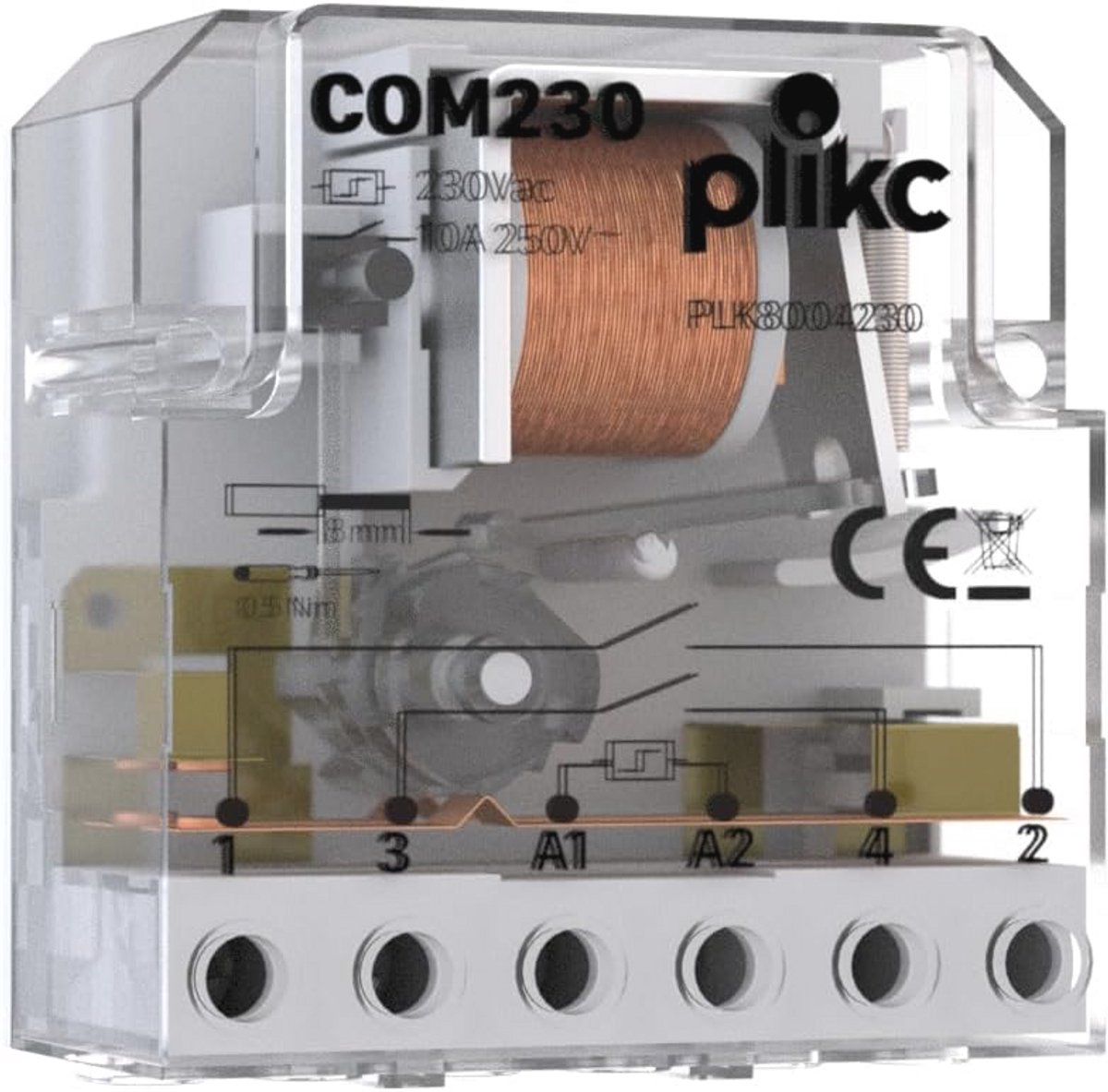 Elektromechanisch pulsrelais 230V voor lampen tot 1000W