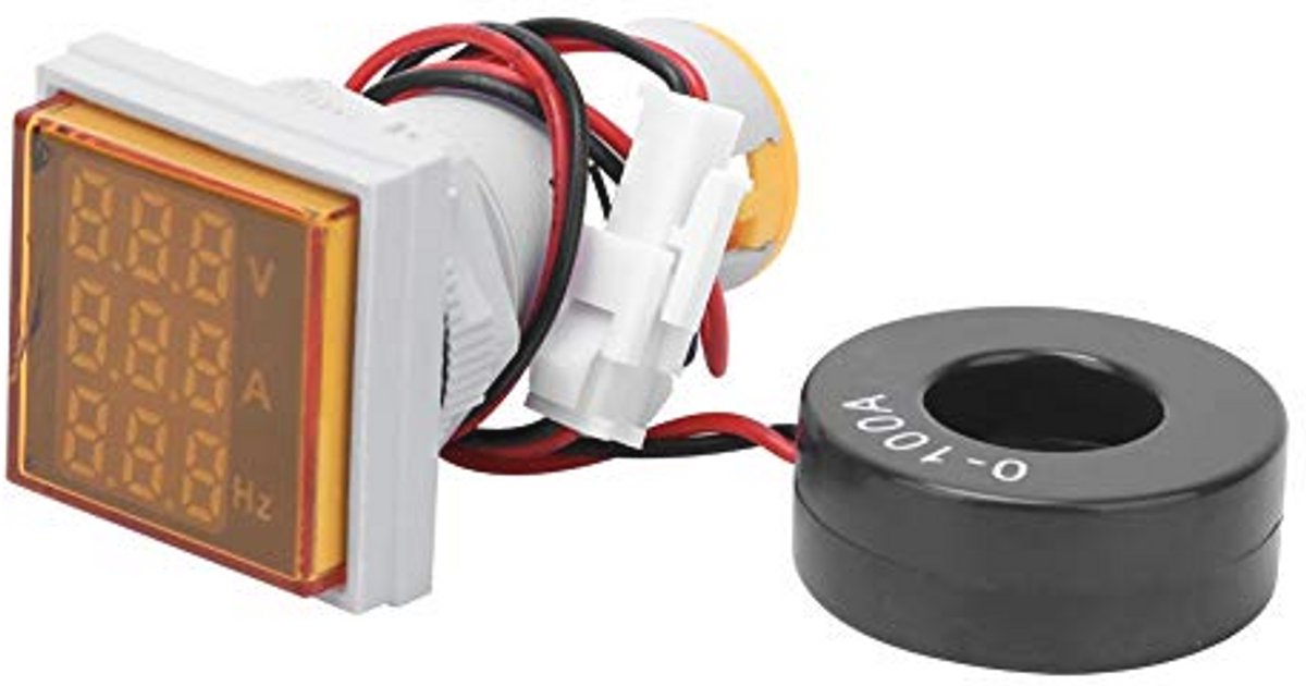 Digitale Spanningsmeter met Stroom- en Frequentieweergave