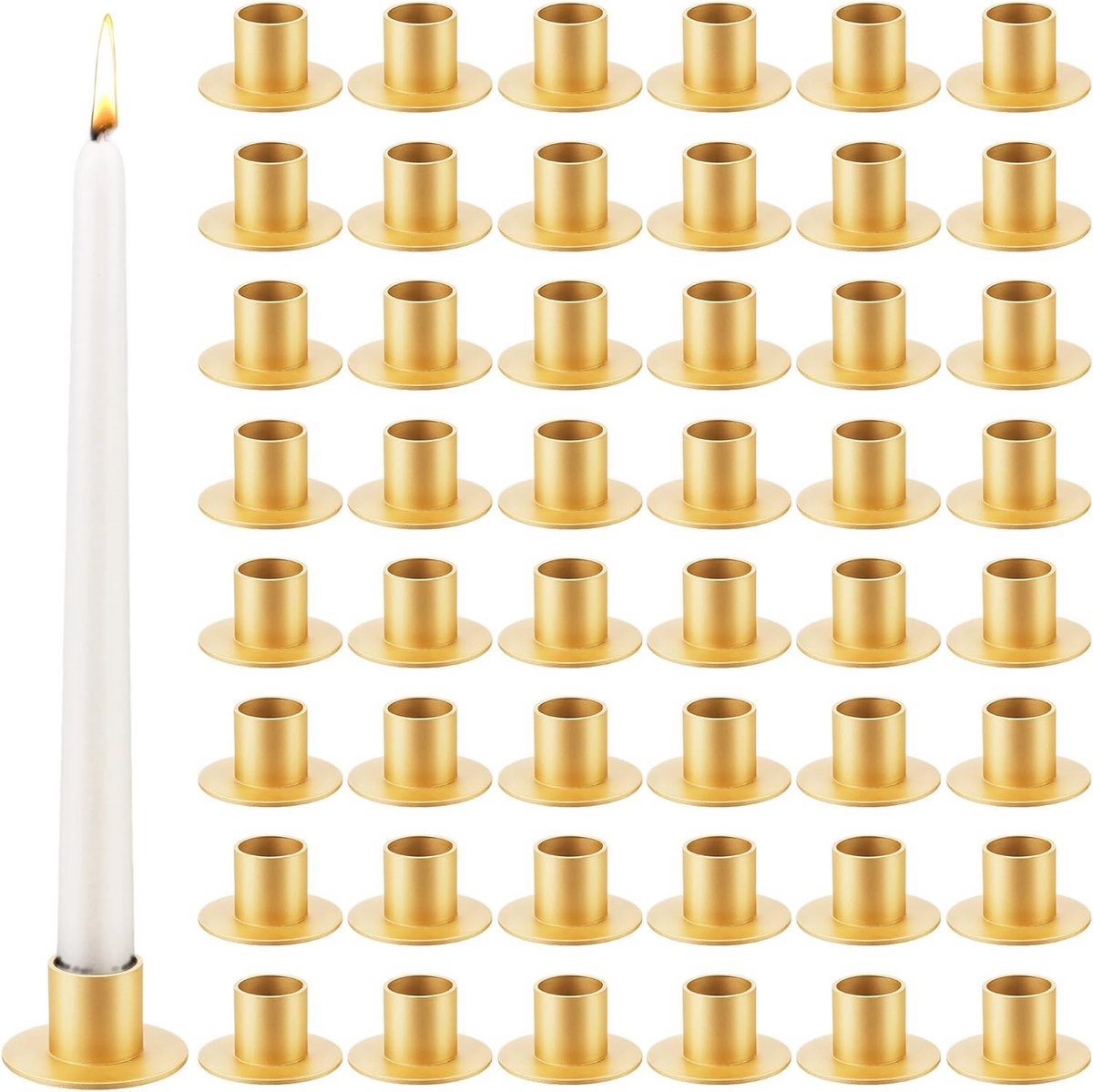 48 Stuks Gouden Kandelaar Set voor Tafeldecoratie en Feestjes