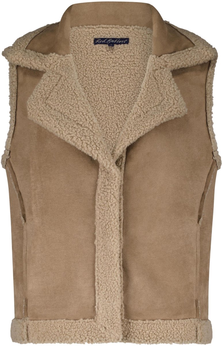 Red Button Gilet Teddy Waistcoat Srb4578 Almond Dames Maat - XXL