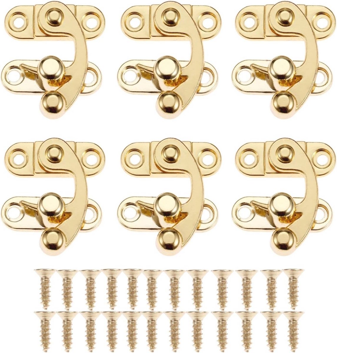 Vintage Hasps Lock Latch - 6 Stuks voor Houten Dozen en Sieradendozen