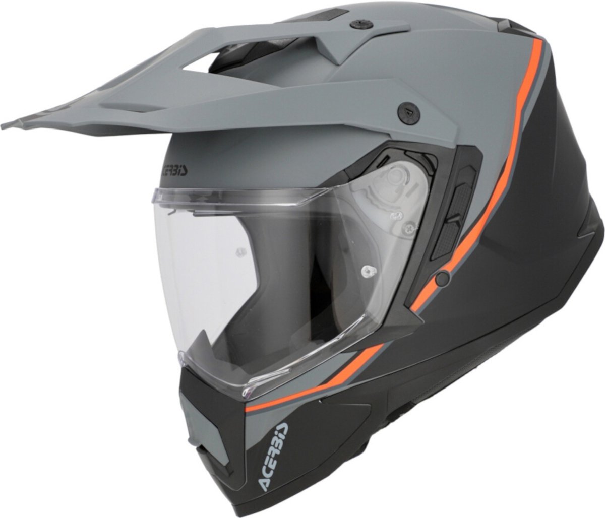 Acerbis Assault Graphic Mat Zwart Oranje Adventure Integraalhelm - Helm