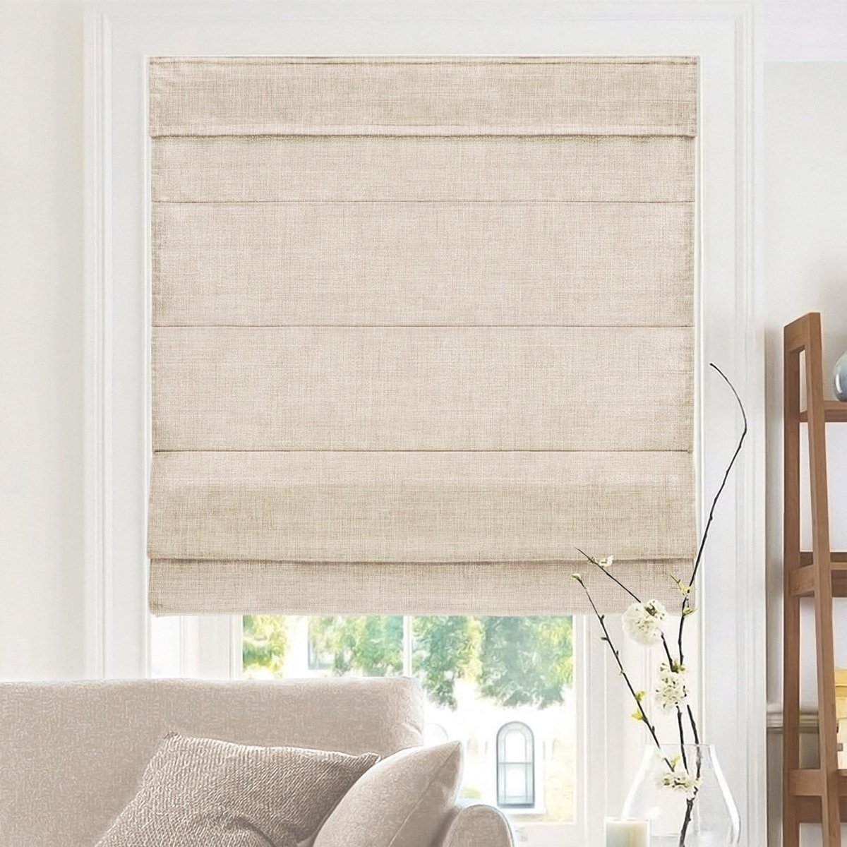 Vouwgordijn 58,4 cm breed x 163 cm hoog - Draadloos & Verduisterend