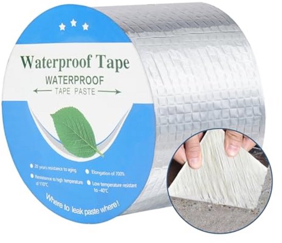 Sollbry Butylband, Wasserdichtes Klebeband, Aluminiumband, 5 Cm  B  X 5 M L X 10 Mm H Abdichtung In Toiletten Rohren Dachrissen Wohnmobilen Sonnenschirmen Fenstern Booten Boden 84653506