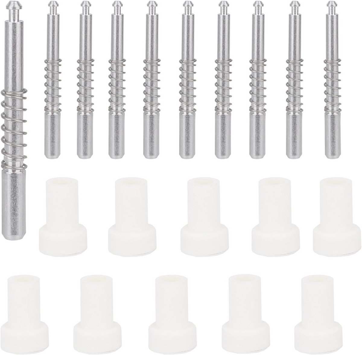 10 Stuks Raamscherm Plunjergrendels met Doppen - Aluminium Schermbevestigingspennen 5/32 Inch x 1-1/2 Inch