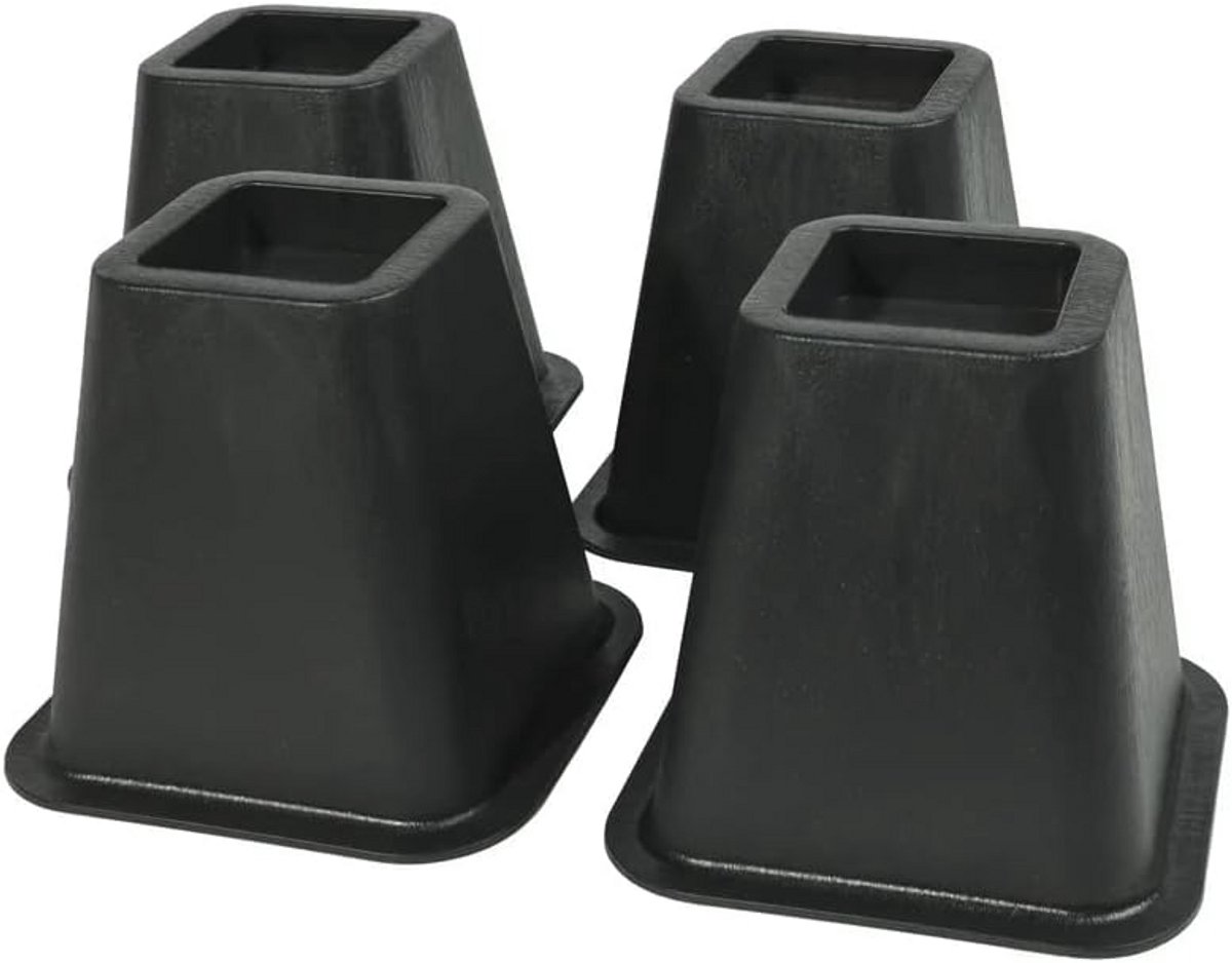 Hoge Meubelverhogers voor Banken en Tafels - 6 Inch Verhogers - Set van 4 Zwart
