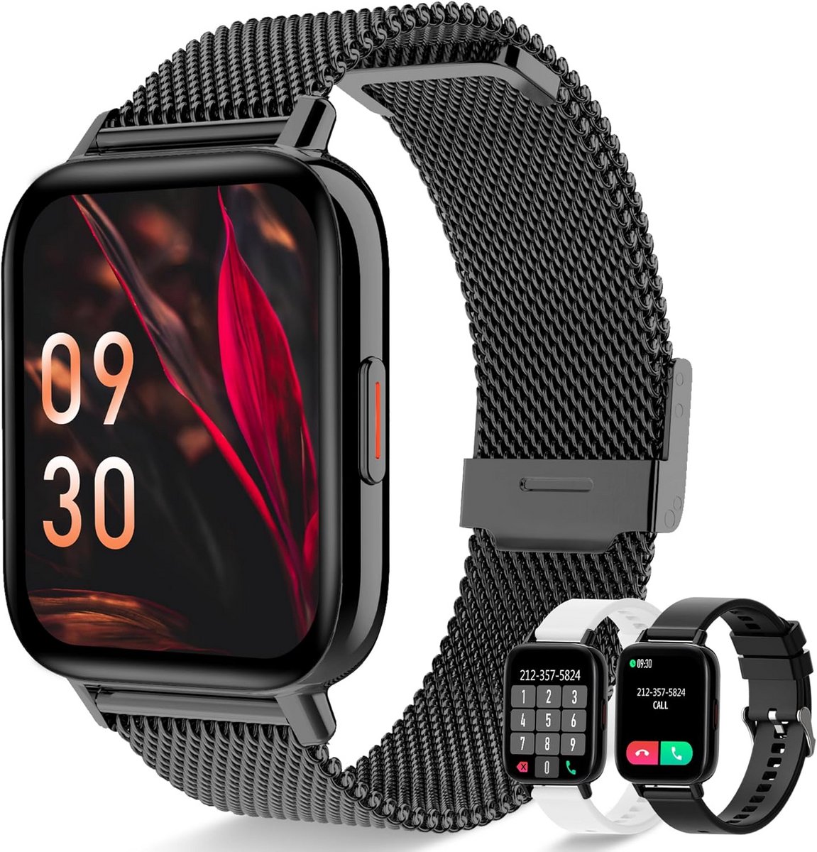 Smartwatch Dames met Oproep & WhatsApp Functie, Hartslagmeter en Fitness Tracker