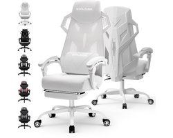 GTPLAYER - Ergonomische Bureaustoel - Met Lendensteun en Hoofdsteun - Wit