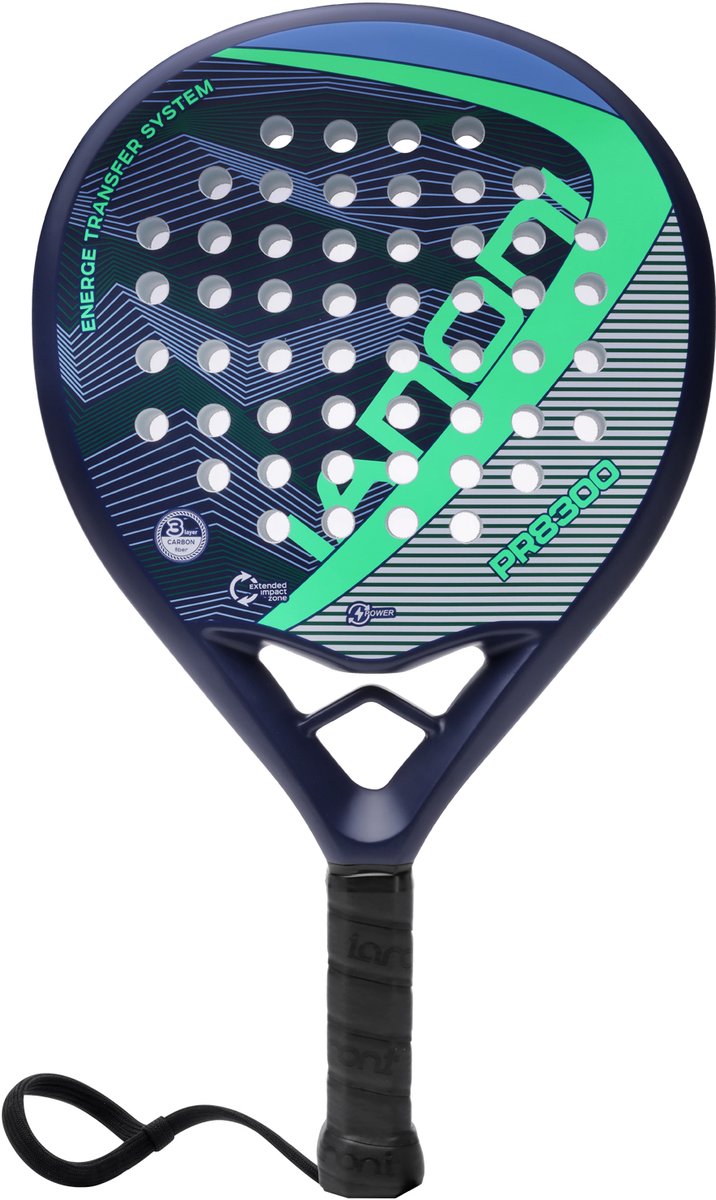 IANONI PR8300 Padel Racket – Carbon Fiber 3-Layer – Power & Controle – Anti-Slip Grip – Unisex – Inclusief Polsband