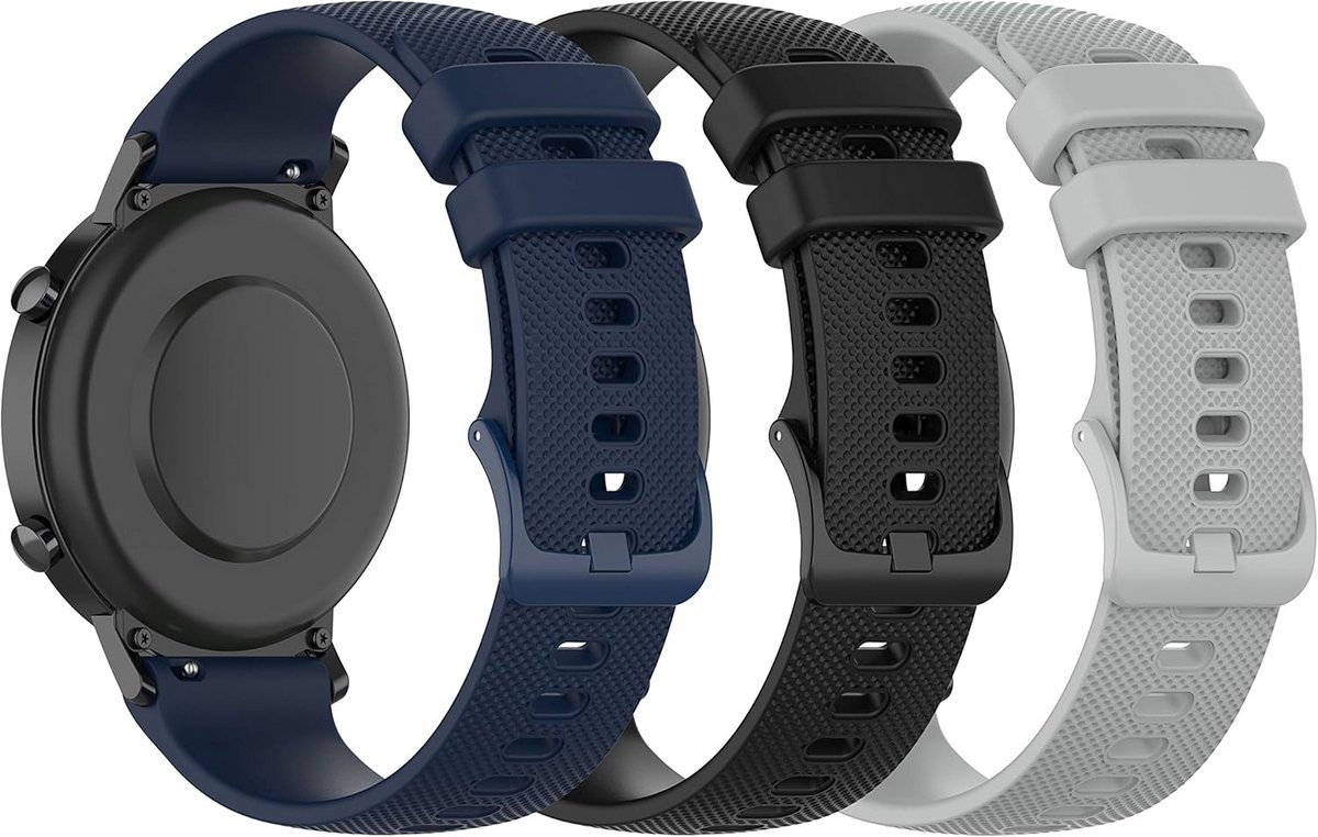 3 Stuks Siliconen Horlogebandjes Vervanging Ademend voor Diverse Smartwatches