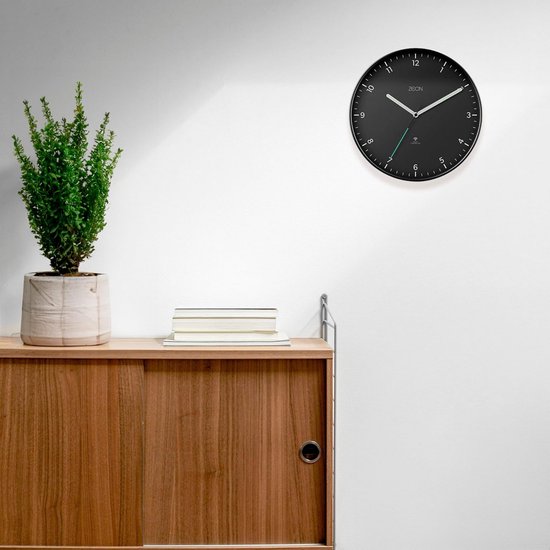 Fishtec - Zwarte - Vintage - Radiogestuurd - Keuken - Wandklokken