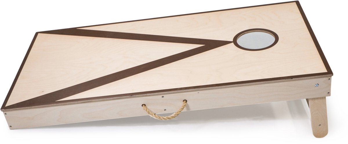 Cornhole – Enkel Wedstrijdset – 120 x 60 cm – Pine/Birchwood – Inclusief 2 x 4 Zakjes en Draagtas – Outdoor Gooispel voor Training en Spelplezier – Engelhart — afbeelding 3