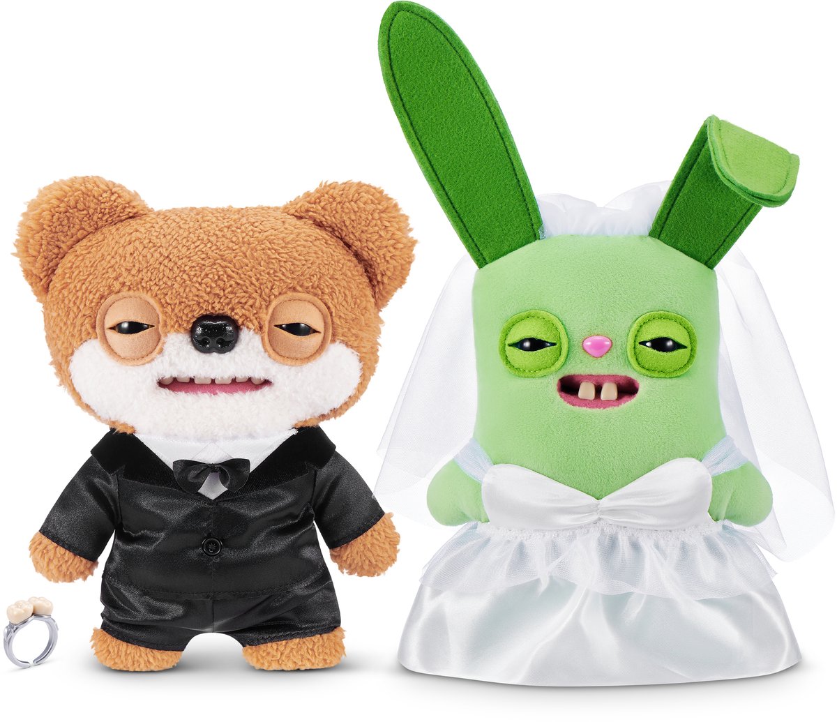 Fuggler Wedding Fuggs Knuffel - Bruid en bruidegom - 22 cm