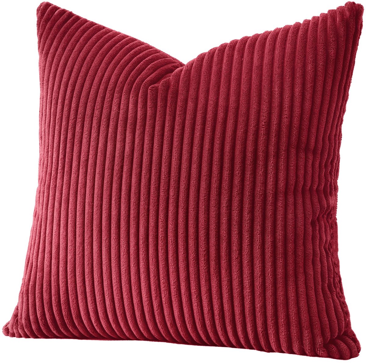 Unyqoos Decoratieve wijnrode corduroy kussensloop voor een stijlvolle woonkamer wijnrood