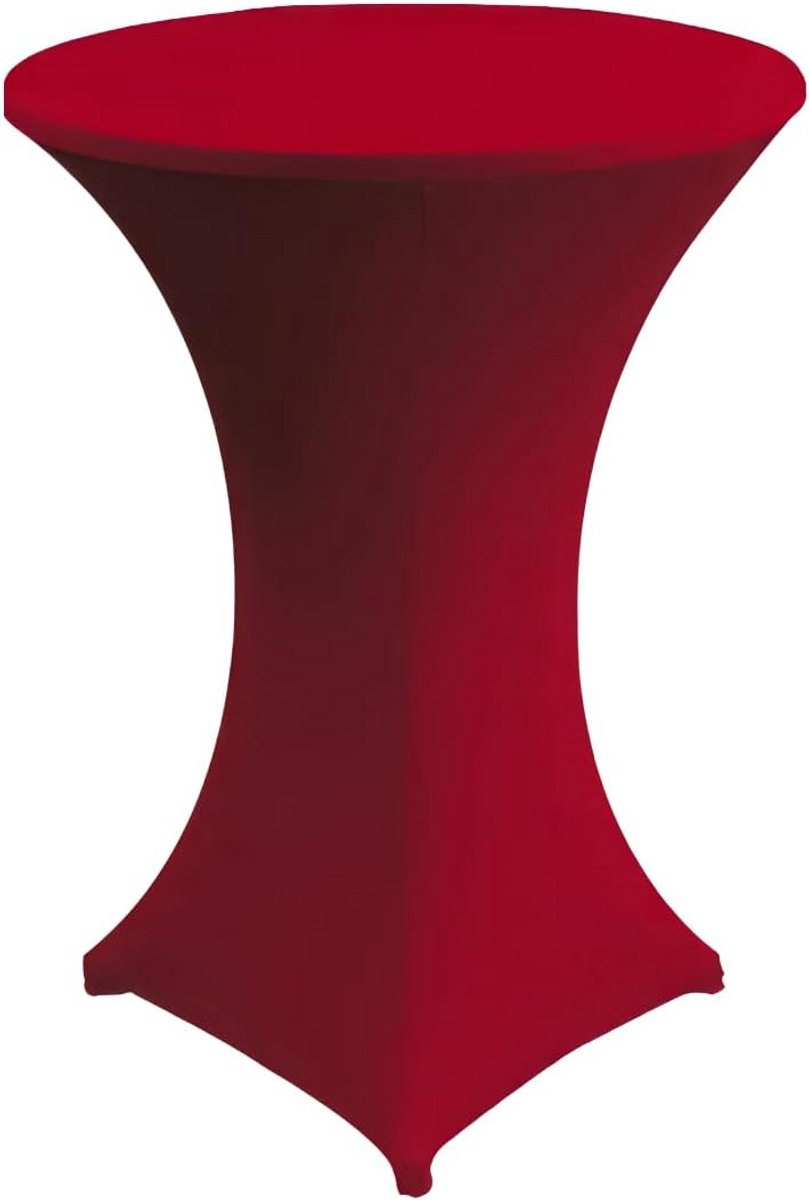Stretch Hoes voor Statafel en Bistrotafel Ø 80-85 cm Rood - Professionele Kwaliteit