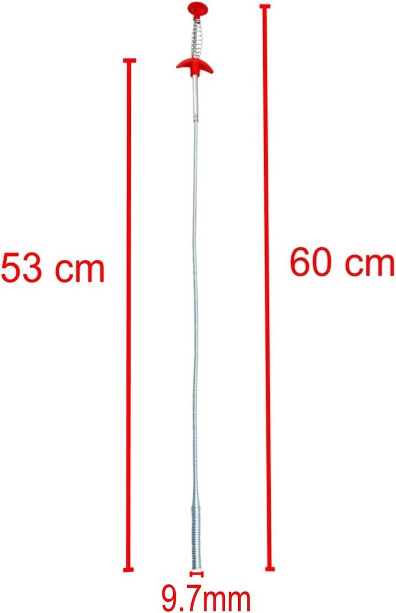 Flexibele Verstopte Afvoer Ontstopper | 60cm Pijp Bagger Tool voor Keuken en Badkamer