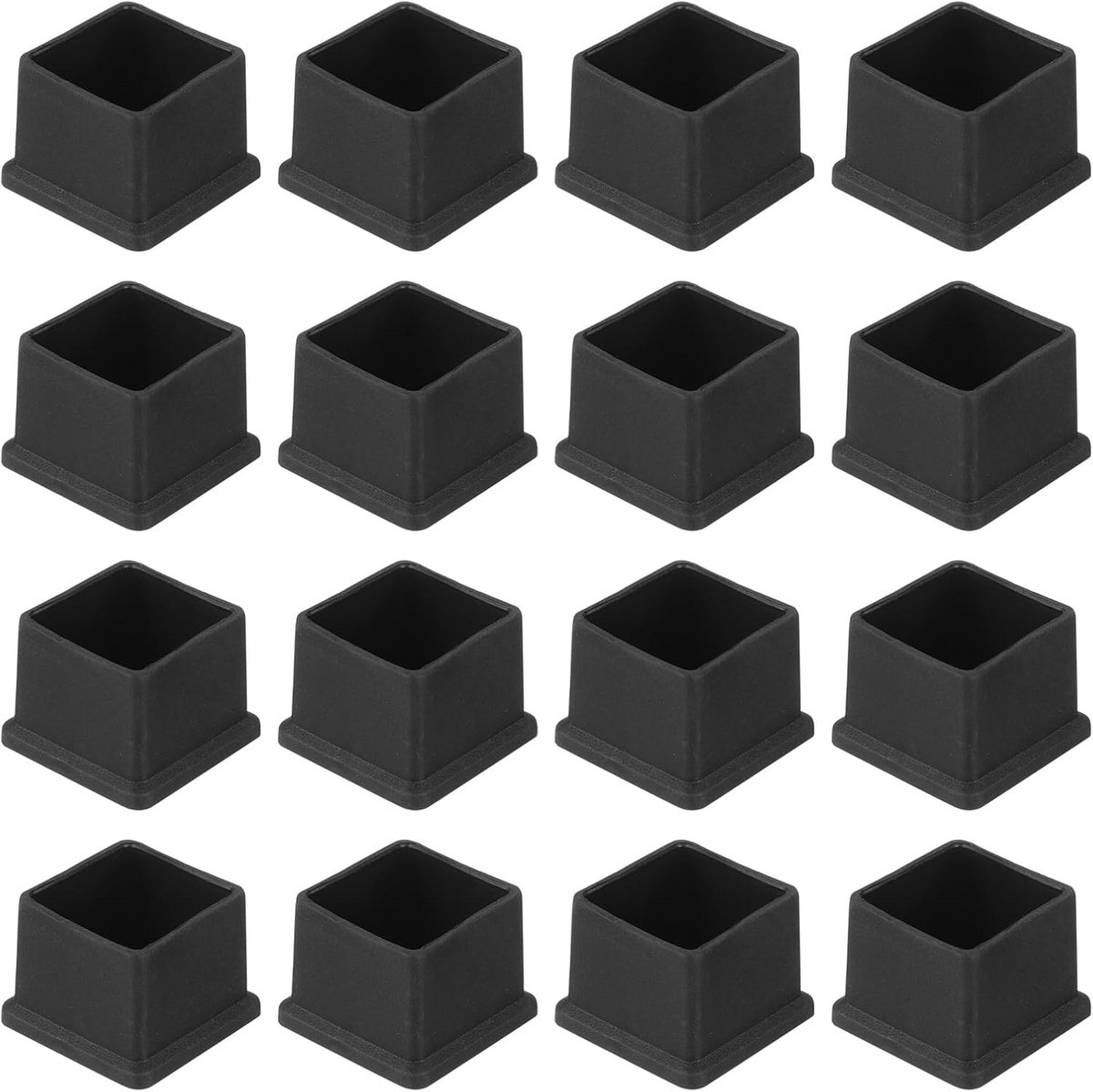 Vierkante Stoelpootdoppen - Meubelbeschermers - Vloeren Beschermen - Ruisonderdrukking - 36 Stuks - Zwart