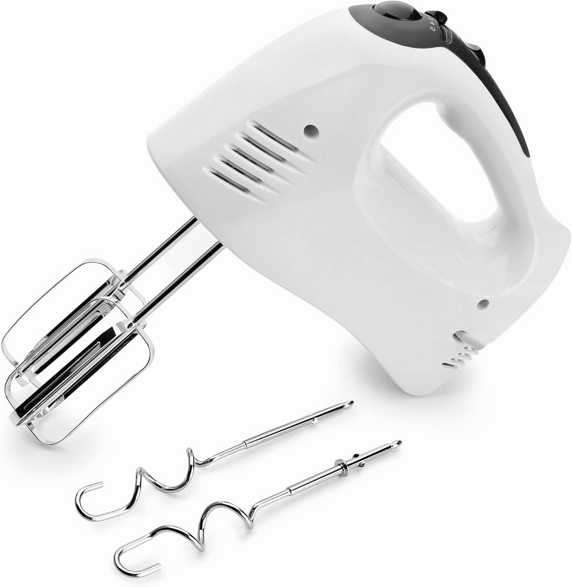 Keukenmixer - Handmixer - Beslag Maken - Lichtgewicht Krachtig - 2 Liter - Wit