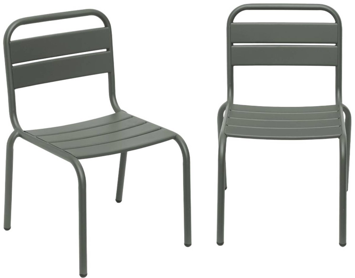sweeek - Set van 2 metalen kinderstoelen