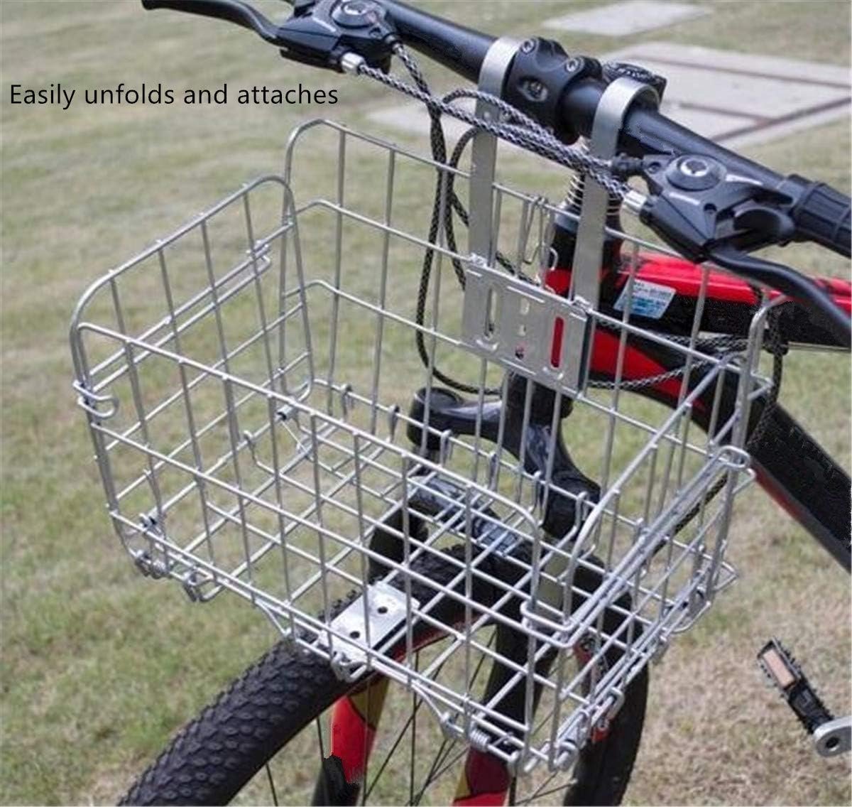 Afneembare Vouwfiets Mand voor Achter Rek - Stevige Metalen Fietsmand