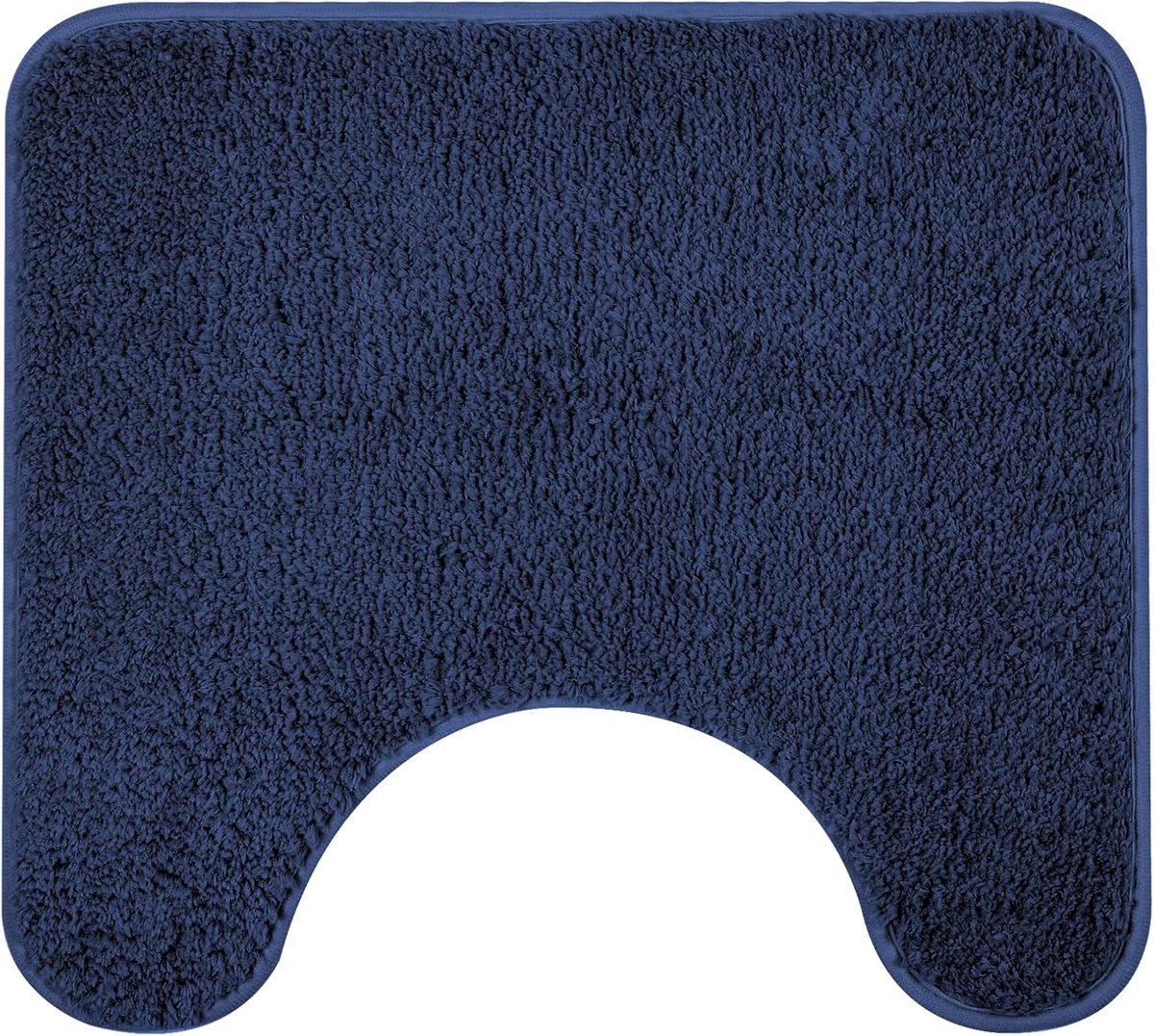 Stunq® Wc-mat met uitsparing voor toilet, 45 x 50 cm, in marineblauw, antislip, machinewasbaar, zacht badkamertapijt, waterabsorberend, badmat