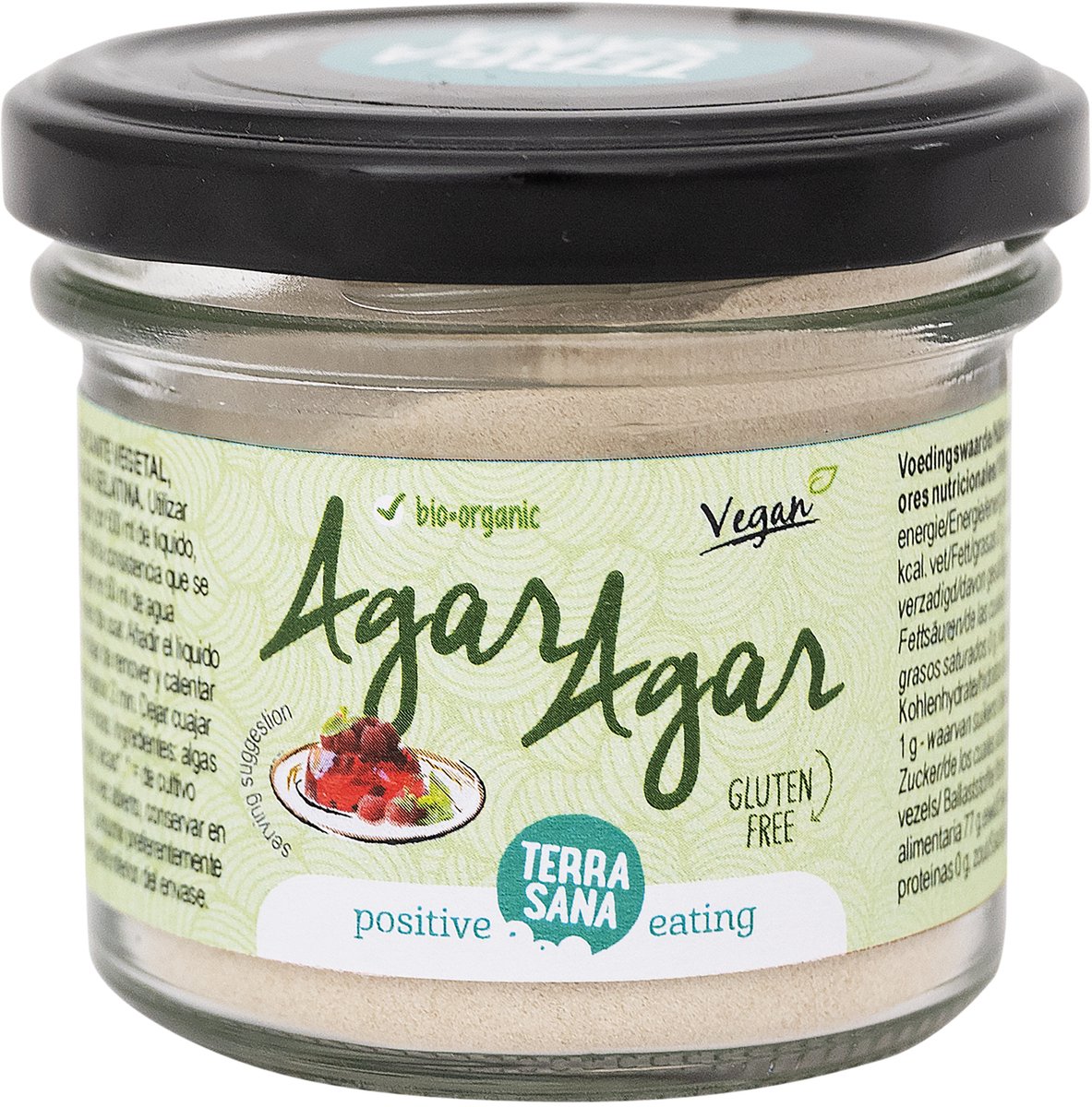 TerraSana Agar agar poeder bio 50 Gram