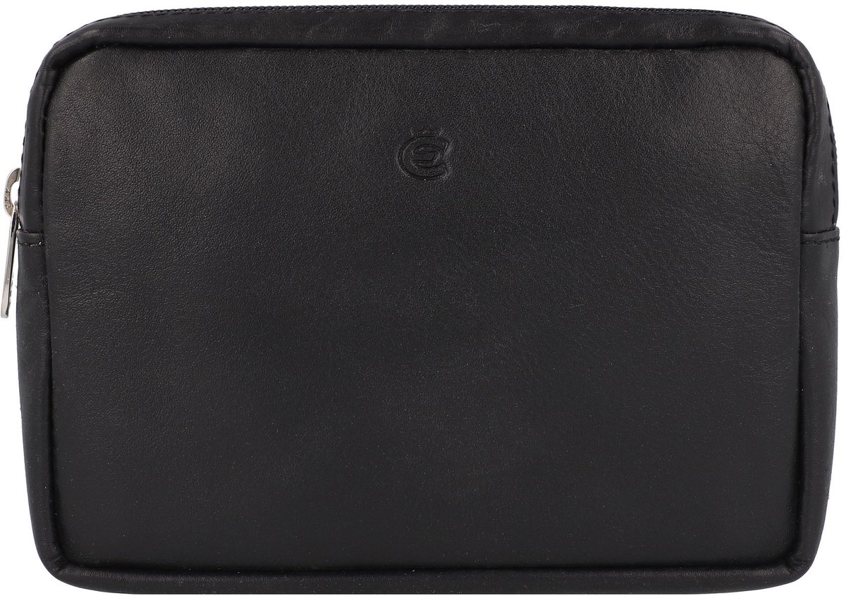 Esquire Eco heuptasje leer 13 cm - Unisex - black