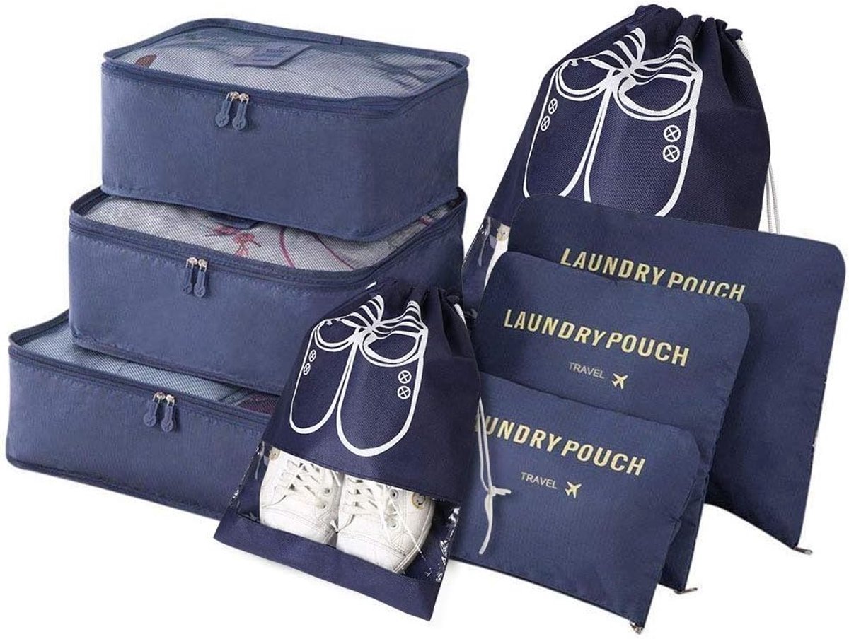Stunq® Handige Reisset Met 6 Organizers Voor Kleding En Accessoires