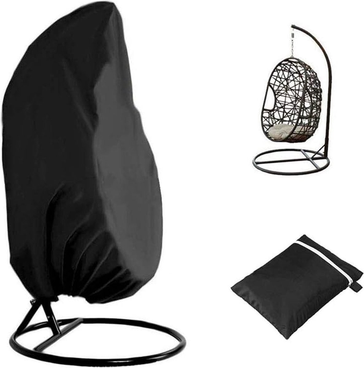 Stunq® Hangstoel beschermhoes drijvende stoel terras schommelstoel hoes waterdicht 210D Oxford stof buitenterras 190 x 115 cm