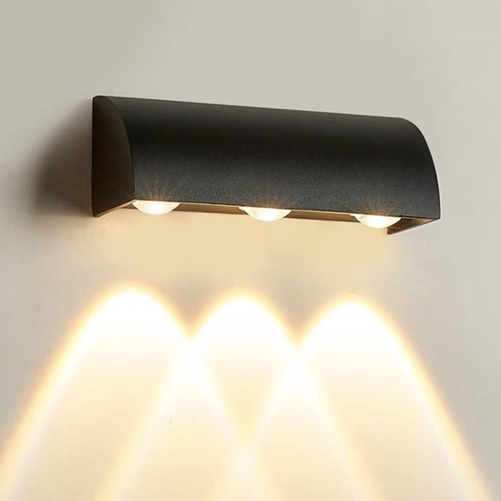 Klighten 4 stuks led-wandlampen voor binnen, 12 W, acryl wandverlichting, modern, voor woonkamer, slaapkamer, trappenhuis, hal, natuurlijk wit, 4000 K, 780 lumen