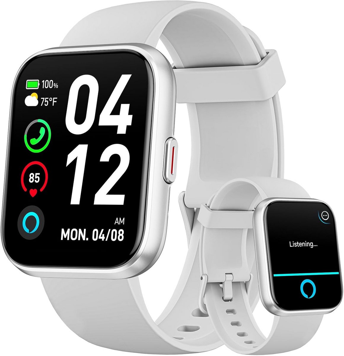 Smartwatch Heren Dames met Oproepfunctie Sporthorloge Fitness Tracker Hartslagmeter & Slaapmonitoring