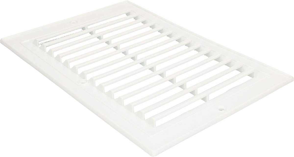 Ventilatierooster Metaal Wit 14x21 cm met Insluitend Insectennet voor Ventilatie