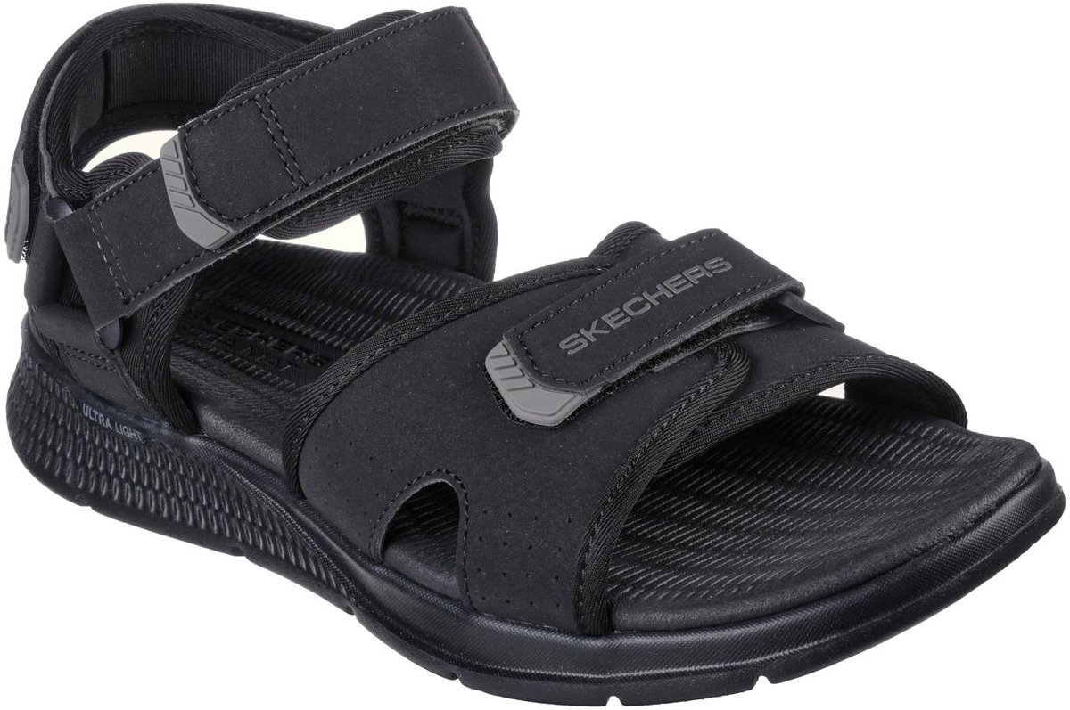 SKECHERS Heren Sandalen Go Consistent Tributary Zwart - Comfort en Functie met Klittenbandsluiting, Maat 42.5