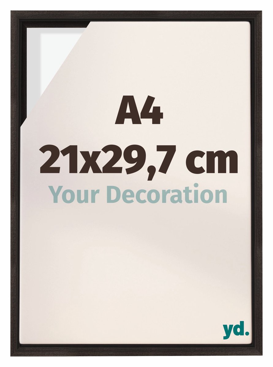 yd. yd, Baklijst 21x29,7 cm Eiken Donker - Lijst voor Canvasdoek - MDF Lyon